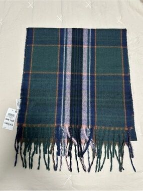 Style & Co. Plaid Throw Scarf in Dark Green NWT
